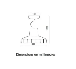 Suspension, Rossi 1091/30, Rose, carmin, Ø30cm, H150cm - Toscot