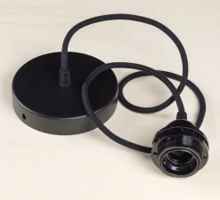 Suspension, ROTOND M, bouleau noir, Ø75cm, H25cm - Piatoni