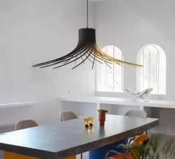 Suspension, ROTOND XXL, noir, bouleau, Ø150cm, H50cm - Piatoni