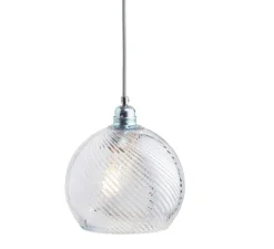 Suspension, Rowan Crystal, Swirl, M, transparent, Ø22cm, H22cm - Ebb and Flow
