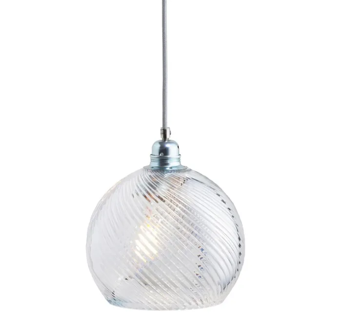 Suspension, Rowan Crystal, Swirl, M, transparent, Ø22cm, H22cm - Ebb and Flow