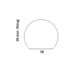 Suspension, Rowan, gris fumée, Ø39cm - Ebb and Flow