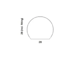 Suspension, Rowan, gris fumée, Ø28cm - Ebb and Flow