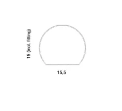 Suspension, Rowan, or fumée, Ø15,5cm - Ebb and Flow