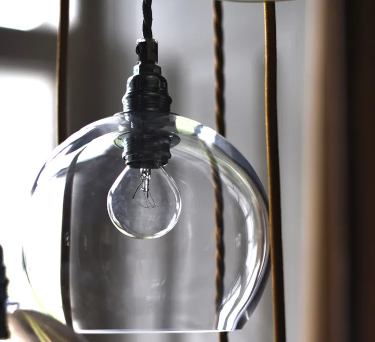 Suspension, Rowan, transparent, argenté, Ø15,5cm - Ebb and Flow