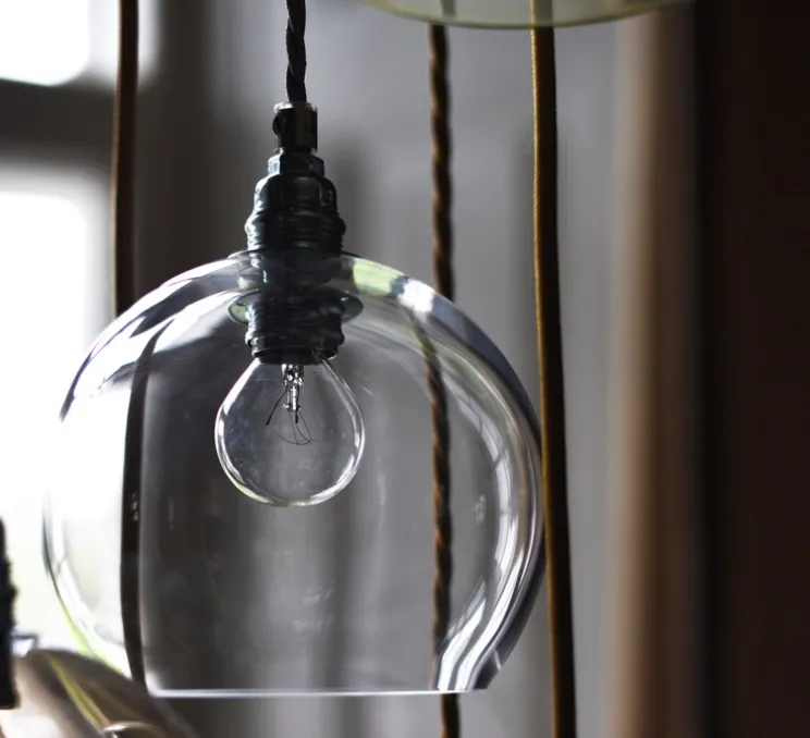 Suspension, Rowan, transparent, argenté, Ø15,5cm - Ebb and Flow