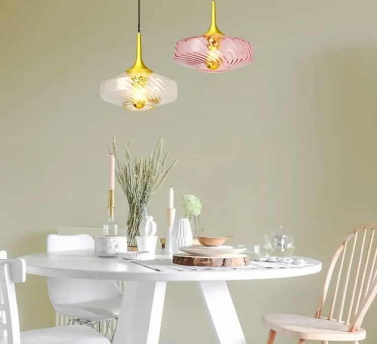 Suspension, ROXANNE PETITE, rose spinelle, Ø20cm, H9cm - Elements Lighting