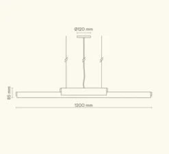 Suspension, Rudi, blanc, LED, dim, 3000K, 5400 lm, L120cm, H8,5cm - Robin