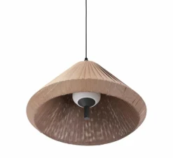 Suspension, Saigon Out, gris, marron, IP44, Ø67cm, H68cm - Faro