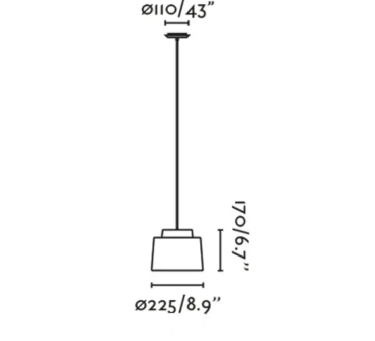 Suspension, Saipan, noir, rotin, Ø22,5cm, H17cm - Faro