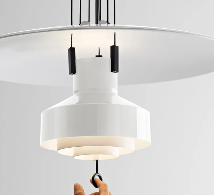 Suspension, Saliscendi , blanc, Ø63cm, H120cm - Stilnovo