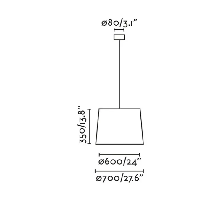 Suspension, Samba 700, beige, Ø70cm, H35cm - Faro