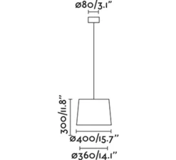 Suspension, Samba, beige, Ø40cm, H30cm - Faro