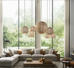 Suspension, Sangha 120, rotin, Ø120cm, H115cm - Dark