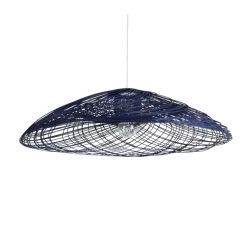 Suspension, Satelise L, rotin bleu, Ø110cm, H40cm - Forestier