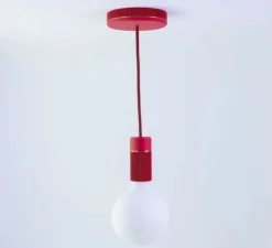 Suspension, Sati Sophie Bronze, rouge, Ø4,7cm, H9,5cm - Alucyne