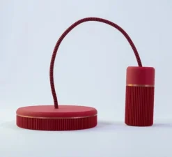 Suspension, Sati Sophie Bronze, rouge, Ø4,7cm, H9,5cm - Alucyne