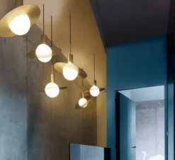 Suspension, Saturne XL, laiton satiné, LED, 1300lm, 2700k, Ø45cm, H47cm - CVL