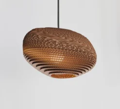 Suspension, Scraplights, Alki, marron, Ø32cm, H19cm - Graypants