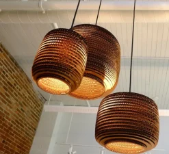 Suspension, Scraplights, Ausi 12, marron, Ø28cm, H20cm - Graypants