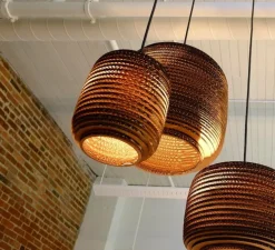 Suspension, Scraplights, Ausi 14, marron, Ø39cm, H36cm - Graypants