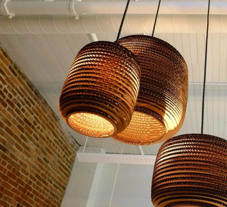 Suspension, Scraplights, Ausi 14, marron, Ø39cm, H36cm - Graypants