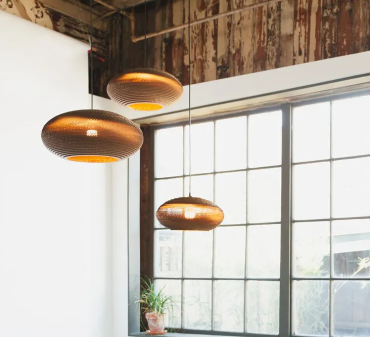 Suspension, Scraplights, Disc 32, naturel, Ø81cm, H40cm - Graypants