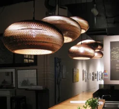 Suspension, Scraplights, Disc 20, marron, Ø50cm, H23cm - Graypants