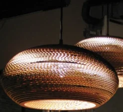 Suspension, Scraplights, Disc 20, marron, Ø50cm, H23cm - Graypants