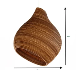 Suspension, Scraplights, Hive 15, marron, LED, Ø38cm, H46cm - Graypants