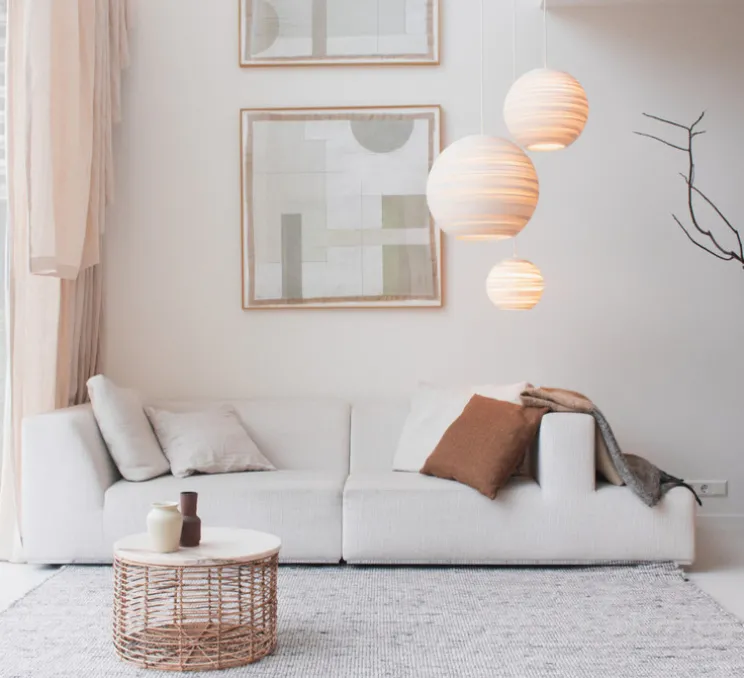 Suspension, Scraplights, Moon 18, blanc, Ø45cm, H40cm - Graypants