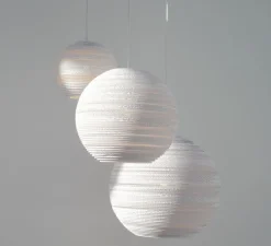 Suspension, Scraplights, Moon 18, blanc, Ø45cm, H40cm - Graypants