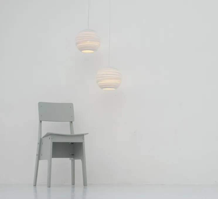 Suspension, Scraplights, Moon 18, blanc, Ø45cm, H40cm - Graypants