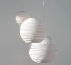 Suspension, Scraplights, Moon 14, blanc, Ø36cm, H31cm - Graypants
