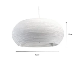 Suspension, Scraplights, Ohio 32, carton, Ø82cm, H33cm - Graypants