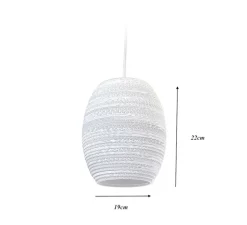 Suspension, Scraplights, Oliv, blanc, Ø19cm, H22cm - Graypants