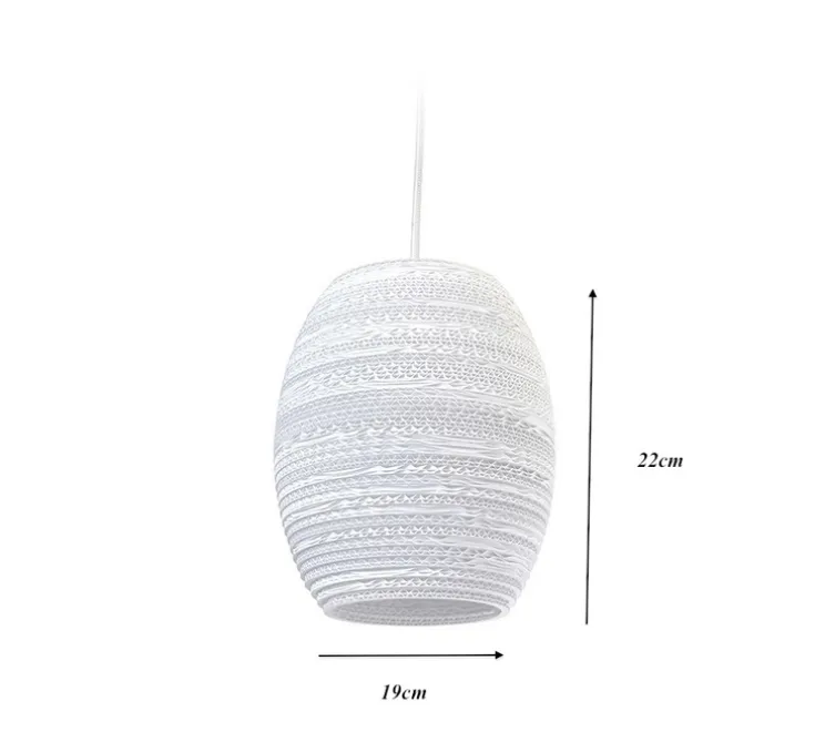 Suspension, Scraplights, Oliv, blanc, Ø19cm, H22cm - Graypants