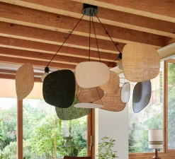 Suspension, Screen 70's 4l XXL, lin, noir, Ø150cm, H75cm - Market Set