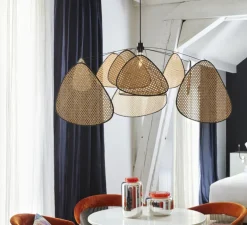Suspension, Screen XL, cannage, naturel, Ø110cm, H60cm - Market Set