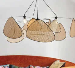 Suspension, Screen XXL, cannage naturel, Ø150cm, H90cm - MARKET SET