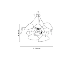 Suspension, Screen XXL, cannage naturel, Ø150cm, H90cm - MARKET SET