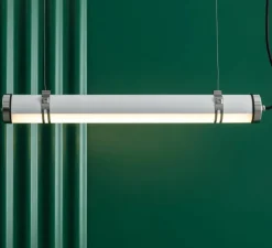 Suspension, Scuba, chrome, IP66, LED, 3000K, 3200 lm, Ø7cm, l60cm - Faro