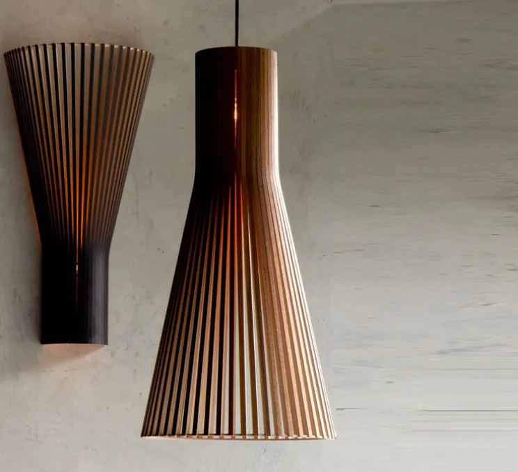 Suspension, Secto 4200, câble, noyer, H60cm - Secto Design