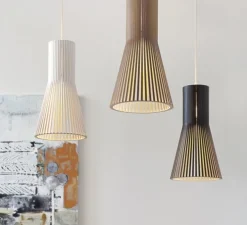 Suspension, Secto 4200, câble, noyer, H60cm - Secto Design