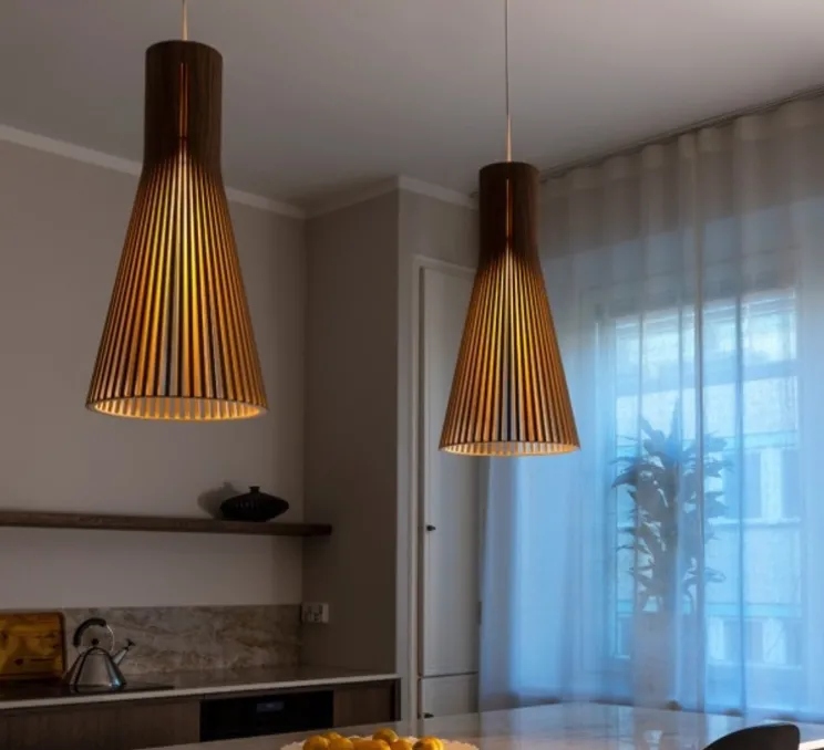 Suspension, Secto 4200, câble, noyer, H60cm - Secto Design