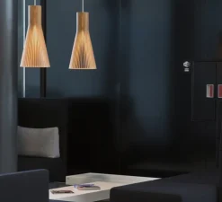 Suspension, Secto 4200, câble, noyer, H60cm - Secto Design