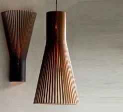 Suspension, Secto 4201, noyer, H45cm, Ø25cm - Secto Design