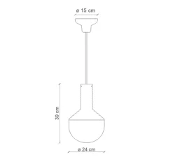Suspension, Selaron, bleu, Ø24cm, H39cm - Ferroluce