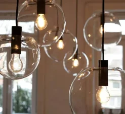 Suspension, Selene 30, transparent, noir, Ø30cm - Classicon