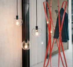 Suspension, Selene 45, transparent, noir, Ø45cm - Classicon